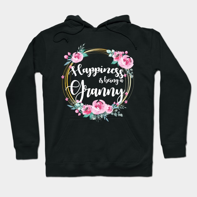 Happiness Is Being A Granny Floral Hoodie by LiFilimon